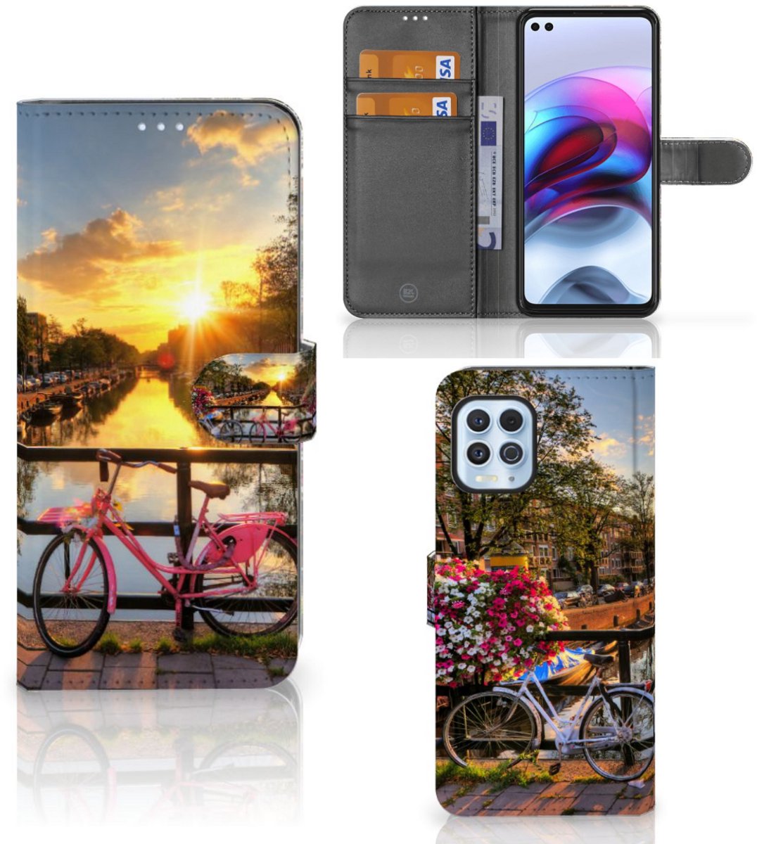 Motorola Moto G100 Flip Cover Amsterdamse Grachten