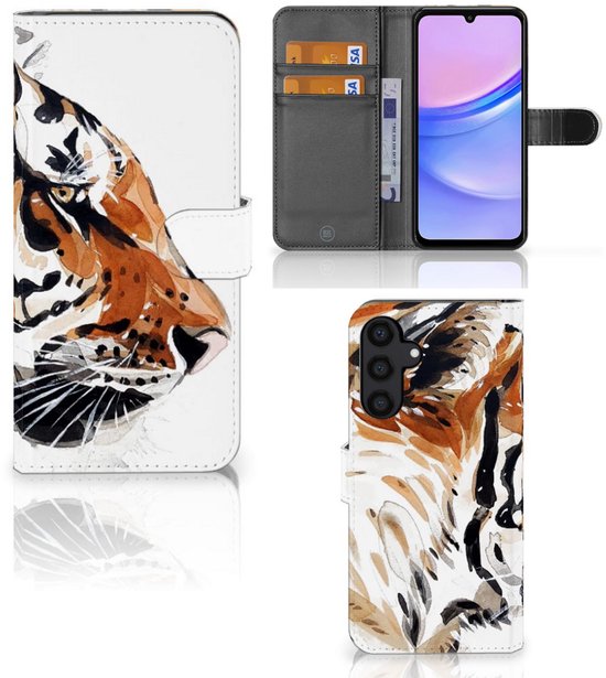 Hoesje Samsung Galaxy A15 Watercolor Tiger