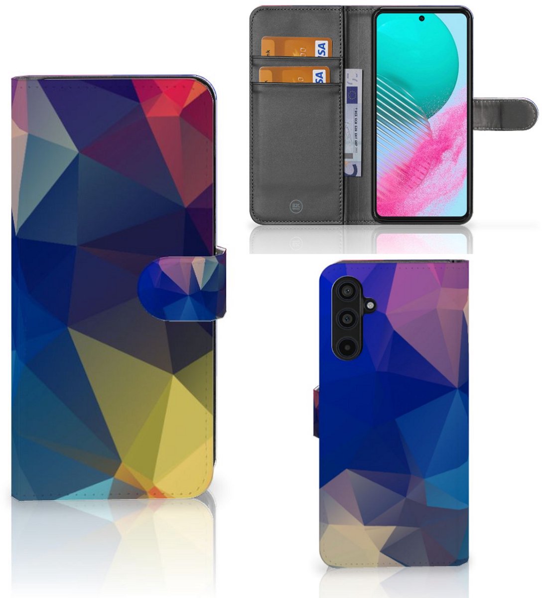 Samsung Galaxy M54 Book Case Polygon Dark