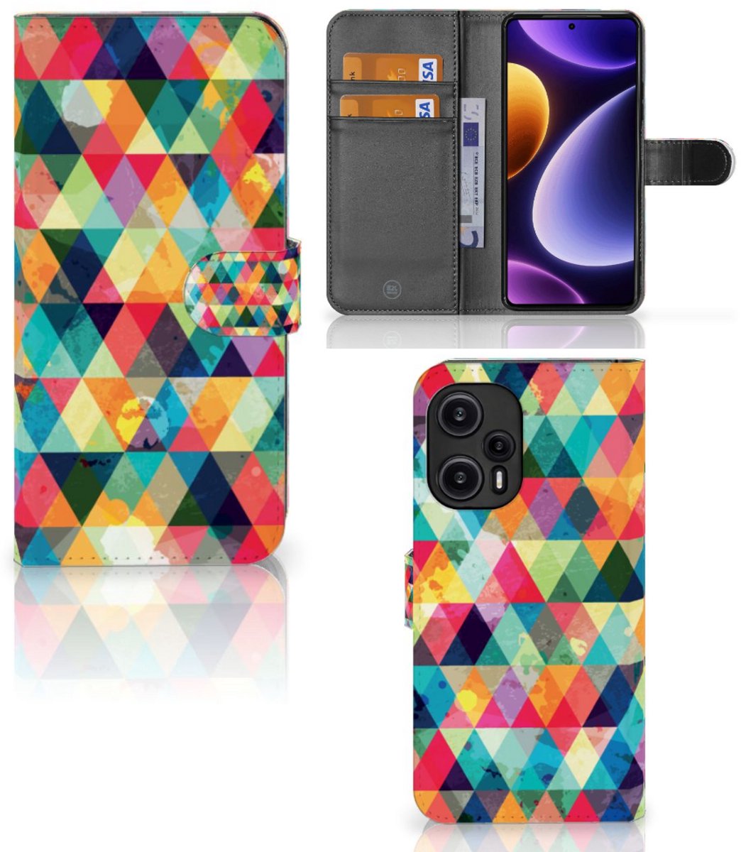 Xiaomi Poco F5 Telefoon Hoesje Geruit