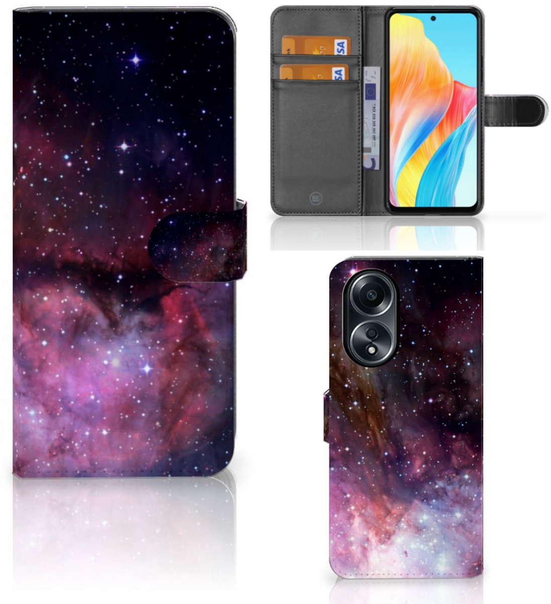 Book Case voor OPPO A58 4G Galaxy