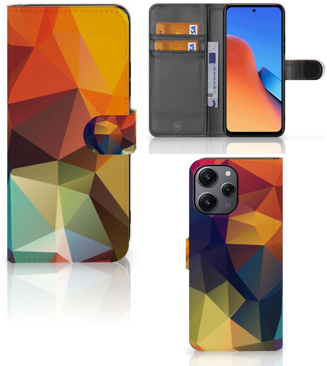 Xiaomi Redmi 12 Book Case Polygon Color