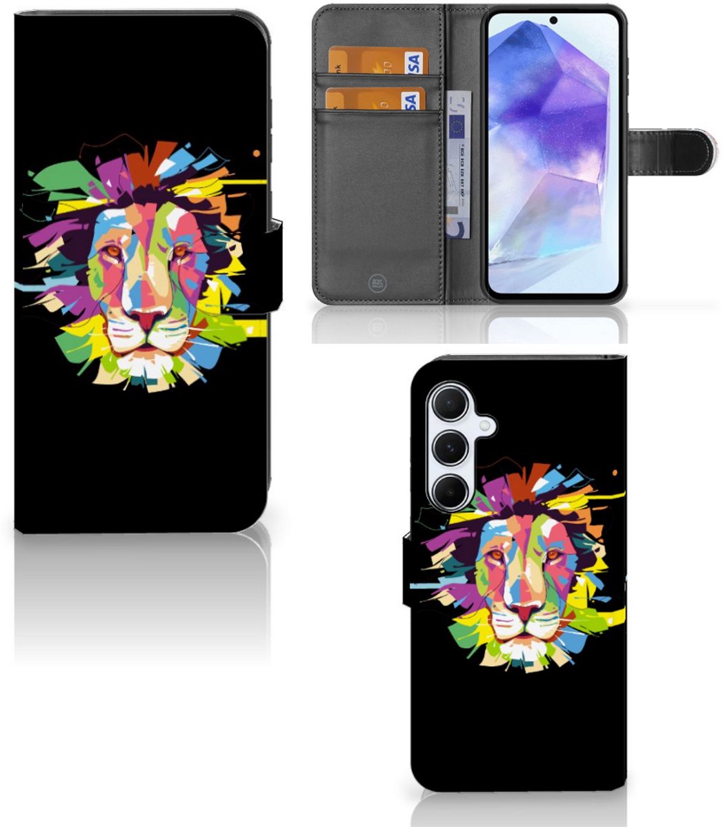Samsung Galaxy A55 Leuk Hoesje Lion Color