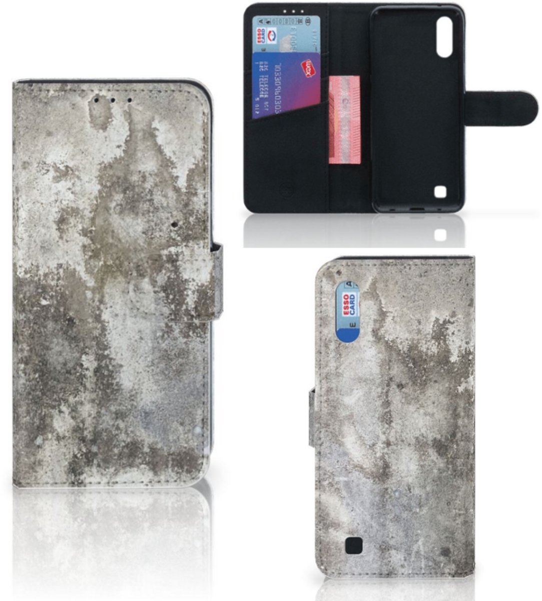 Samsung Galaxy M10 Bookcase Beton Print