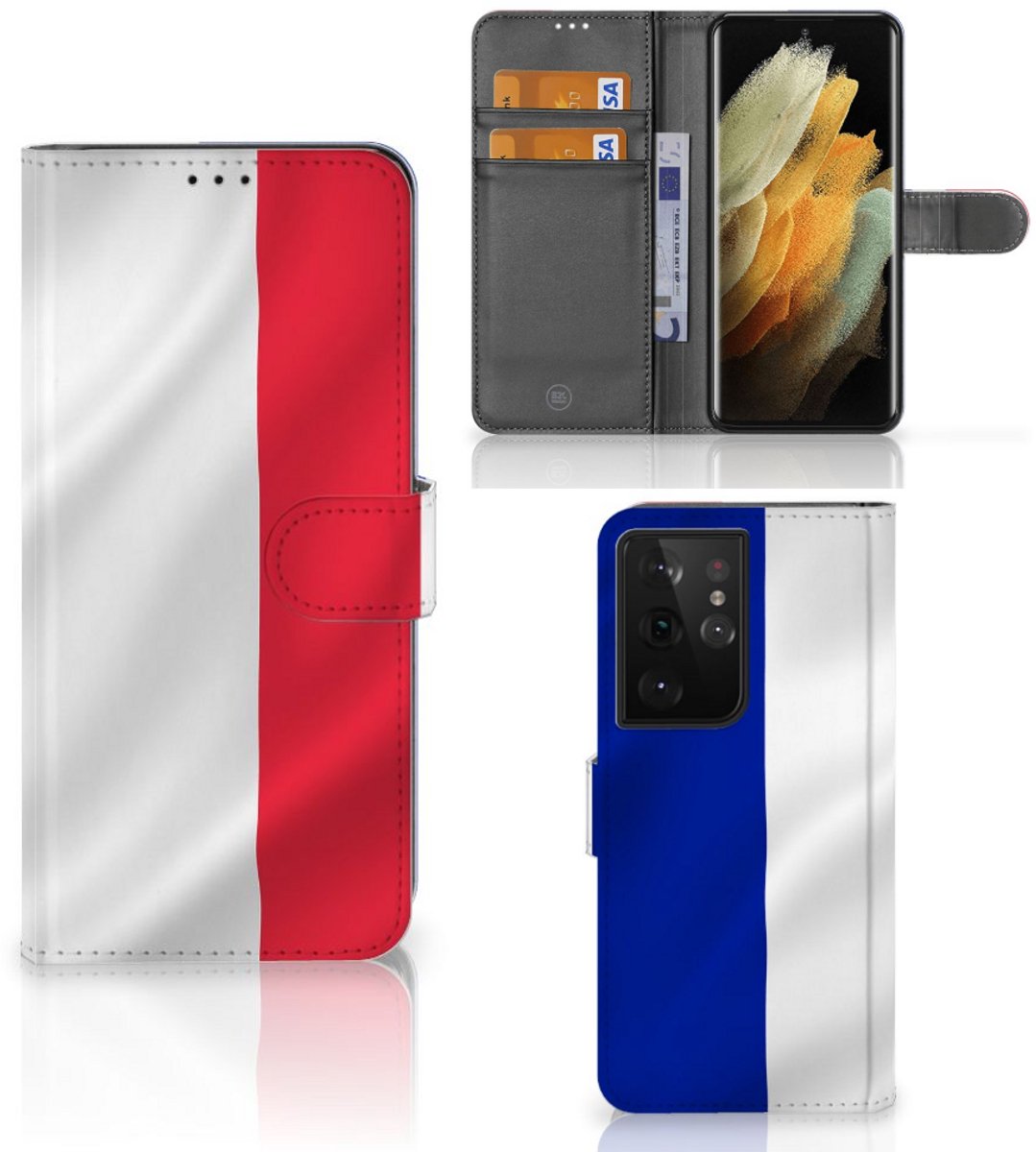 Samsung Galaxy S21 Ultra Bookstyle Case Frankrijk
