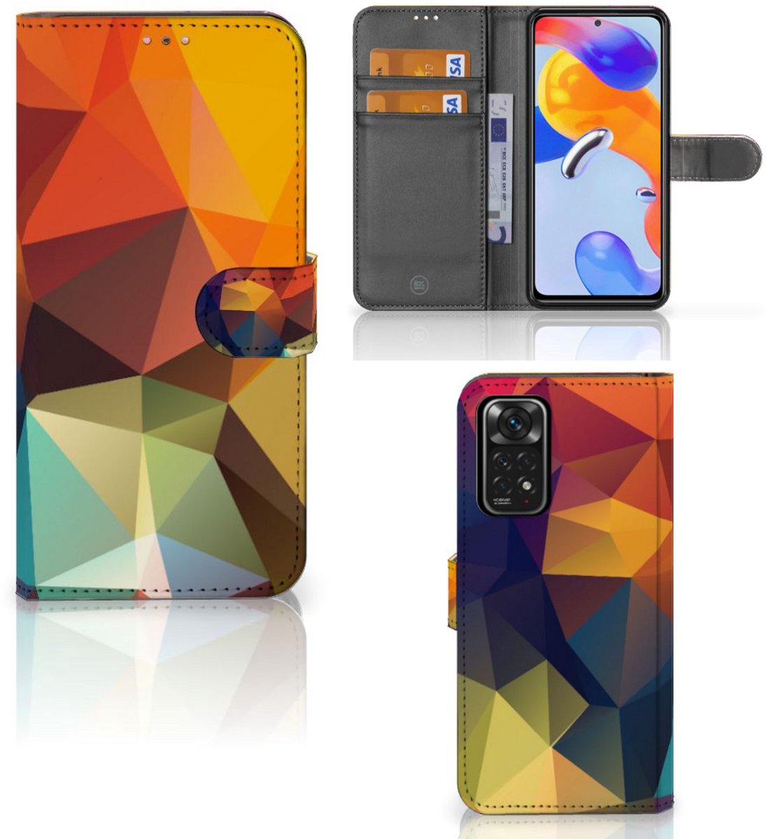 Xiaomi Redmi Note 11 Pro 5G/4G Book Case Polygon Color