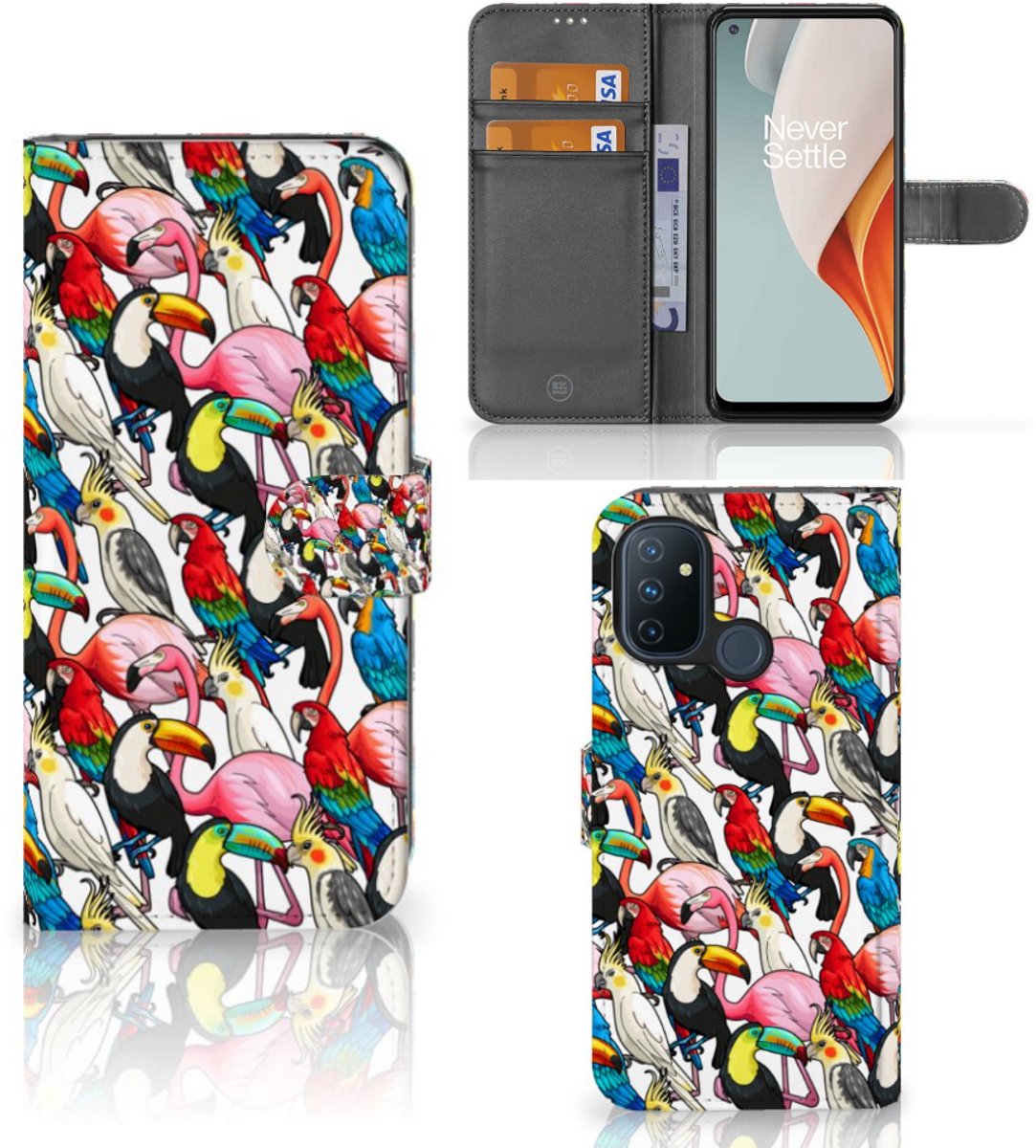 OnePlus Nord N100 Telefoonhoesje met Pasjes Birds