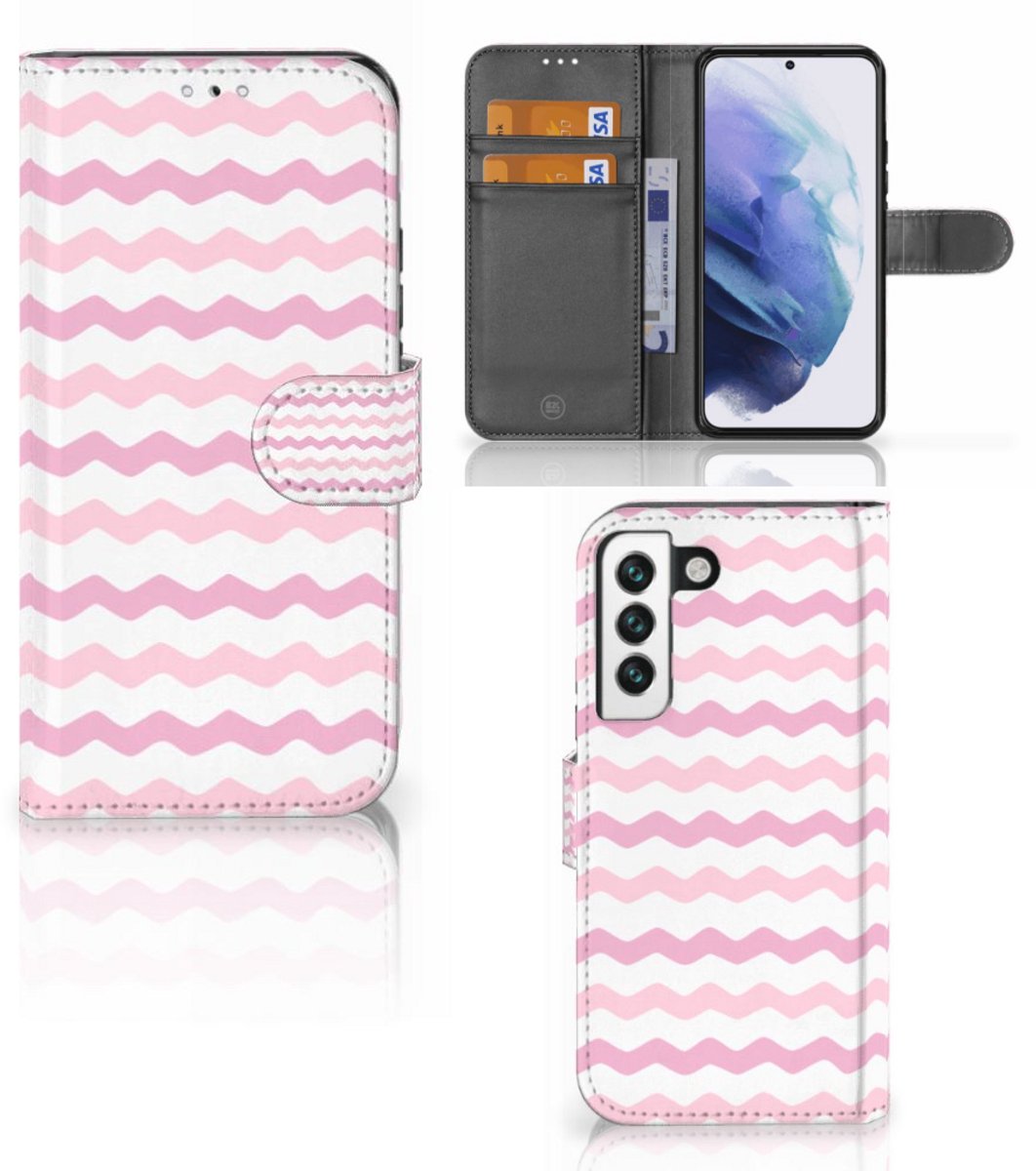 Samsung Galaxy S22 Telefoon Hoesje Waves Roze