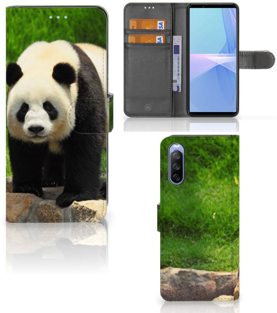Sony Xperia 10 III Telefoonhoesje met Pasjes Panda