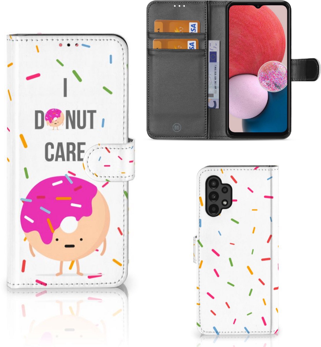 Samsung Galaxy A13 (4G) Book Cover Donut Roze