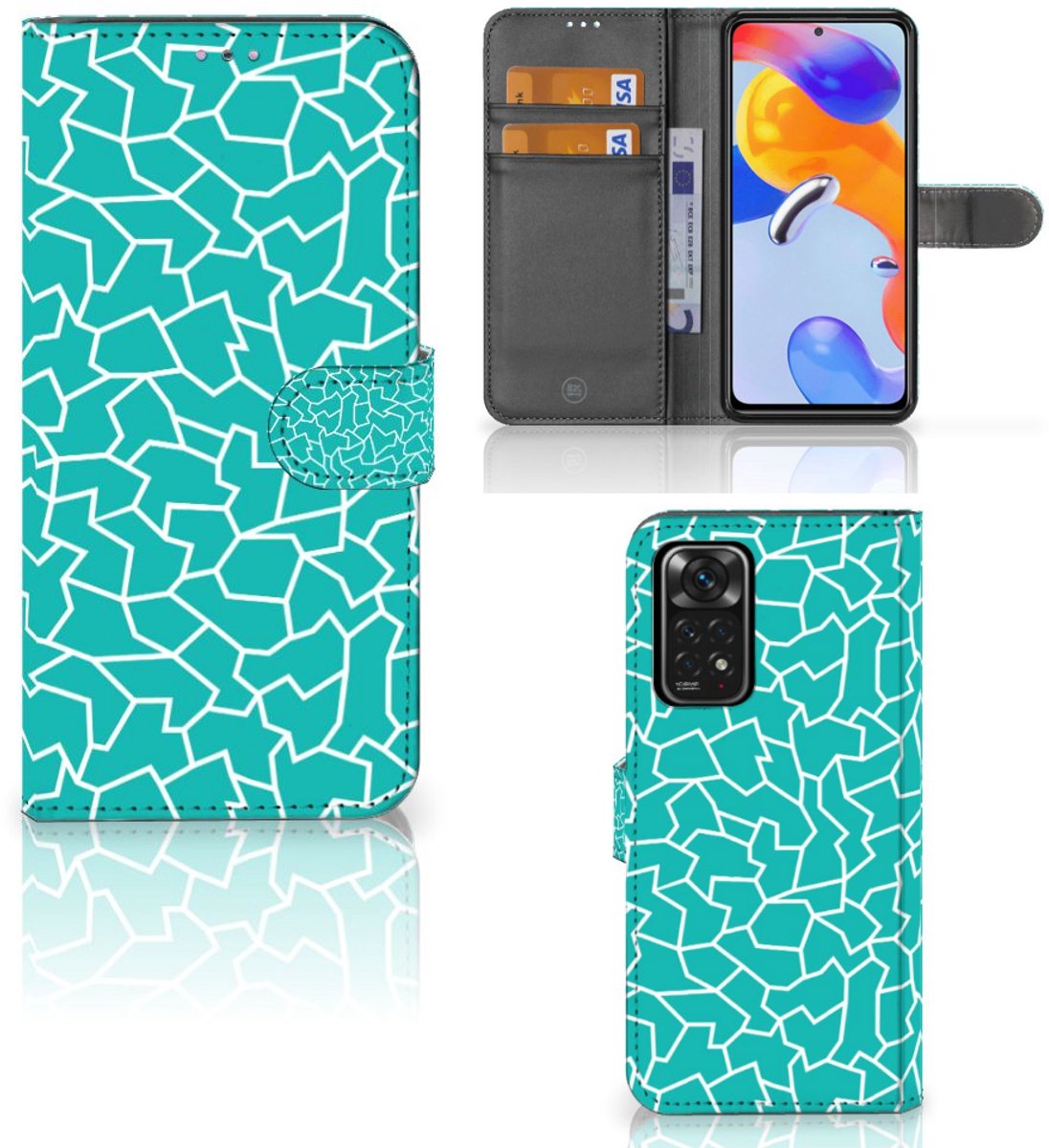 Xiaomi Redmi Note 11 Pro 5G/4G Hoesje Cracks Blue