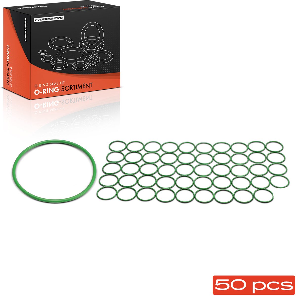 Frankberg 50x O-Ring Airco voor Reparatie Airco Compressor Koelsysteem