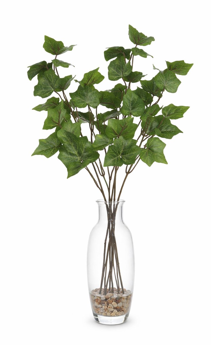 Bellatio Design Kunsttak / kunstbloem Hedera - 8x - 55 cm - groen - boeket opvulling bladgroen