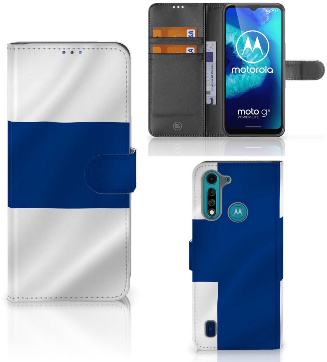 Motorola G8 Power Lite Bookstyle Case Finland