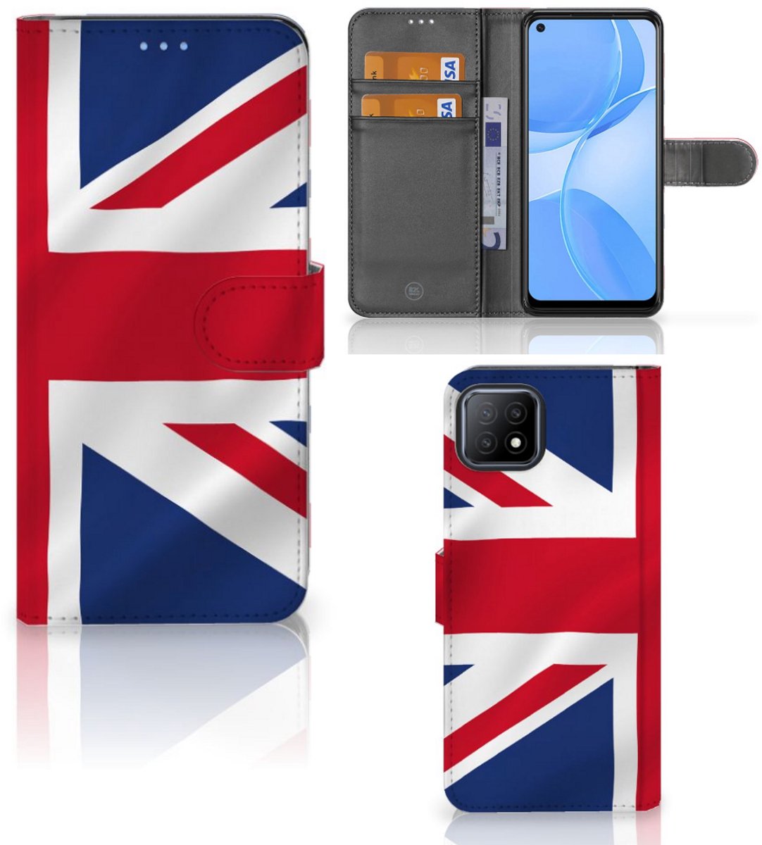 OPPO A73 5G Bookstyle Case Groot-Brittannië