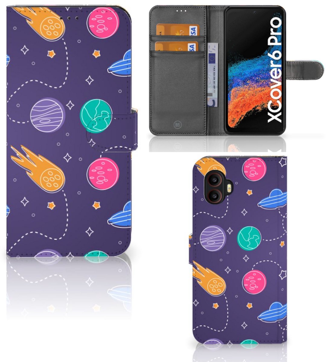 Samsung Galaxy Xcover 6 Pro Wallet Case met Pasjes Space