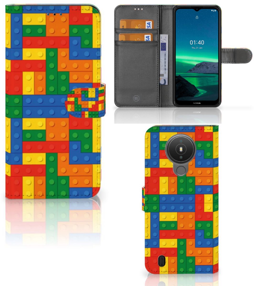 Nokia 1.4 Telefoon Hoesje Blokken
