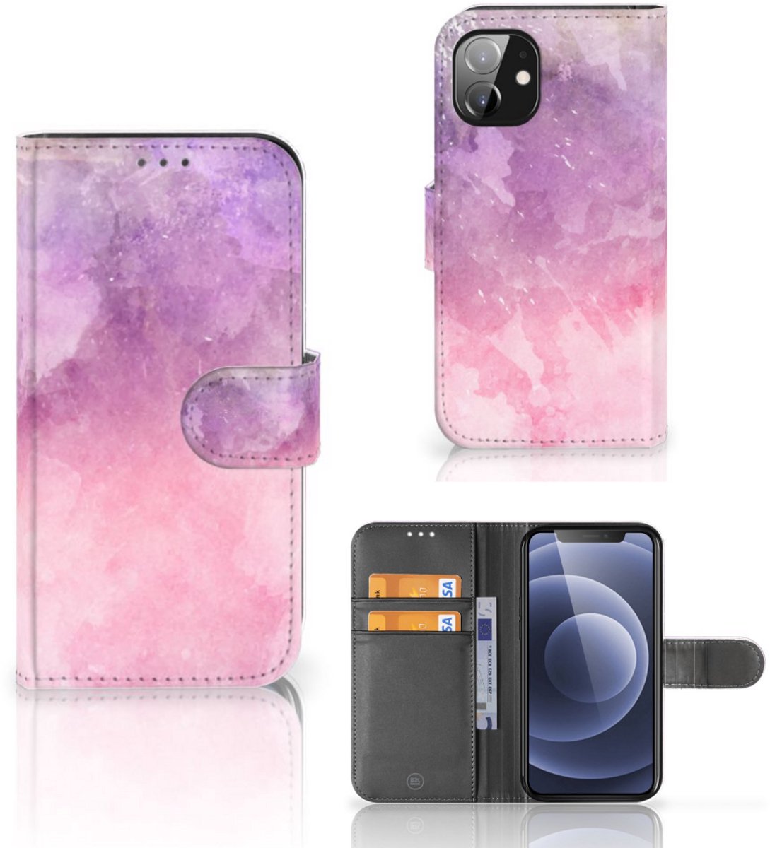 Hoesje Apple iPhone 12 Mini Pink Purple Paint