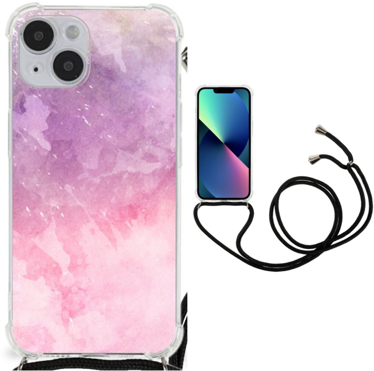 Back Cover iPhone 14 Plus Pink Purple Paint