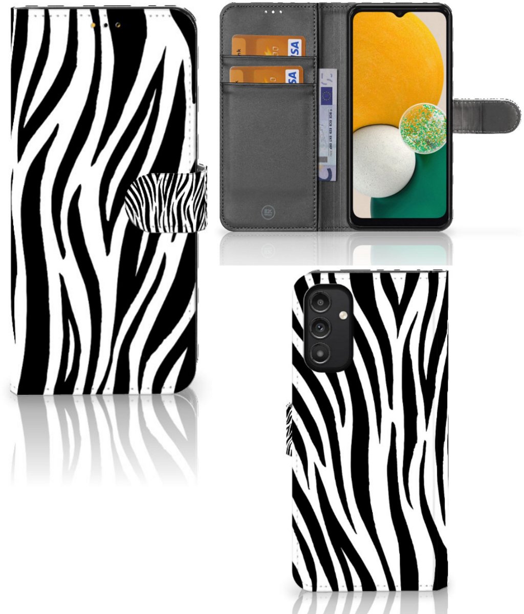 Samsung Galaxy A14 5G Telefoonhoesje met Pasjes Zebra