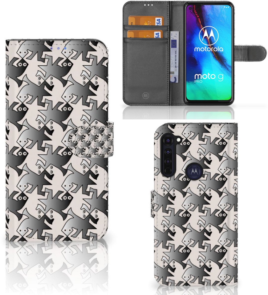 Motorola Moto G Pro Telefoonhoesje met Pasjes Salamander Grey