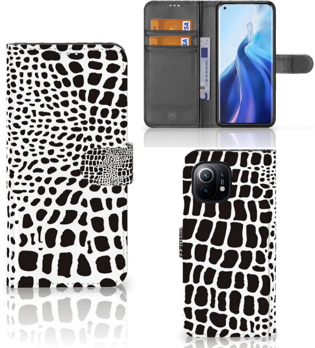 Xiaomi Mi 11 Telefoonhoesje met Pasjes Slangenprint
