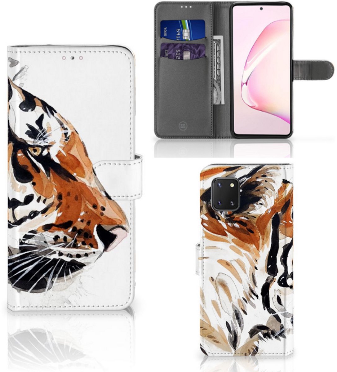 Hoesje Samsung Note 10 Lite Watercolor Tiger