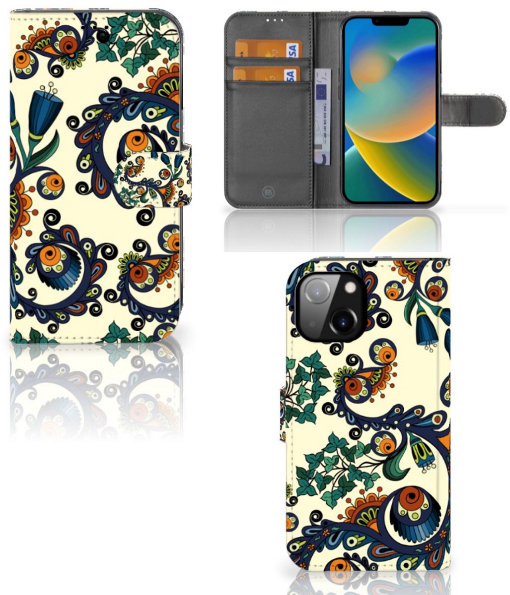 Wallet Case Apple iPhone 14 Barok Flower