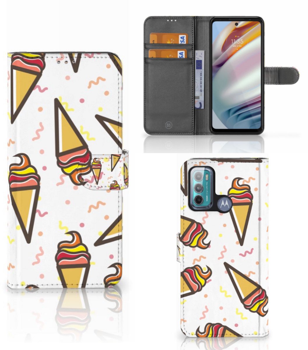 Motorola Moto G60 Book Cover Icecream