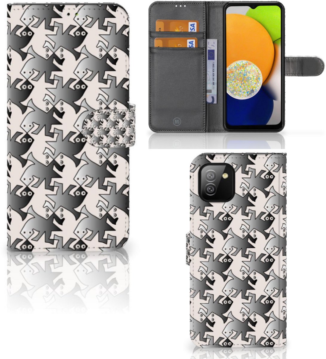 Samsung Galaxy A03 Telefoonhoesje met Pasjes Salamander Grey