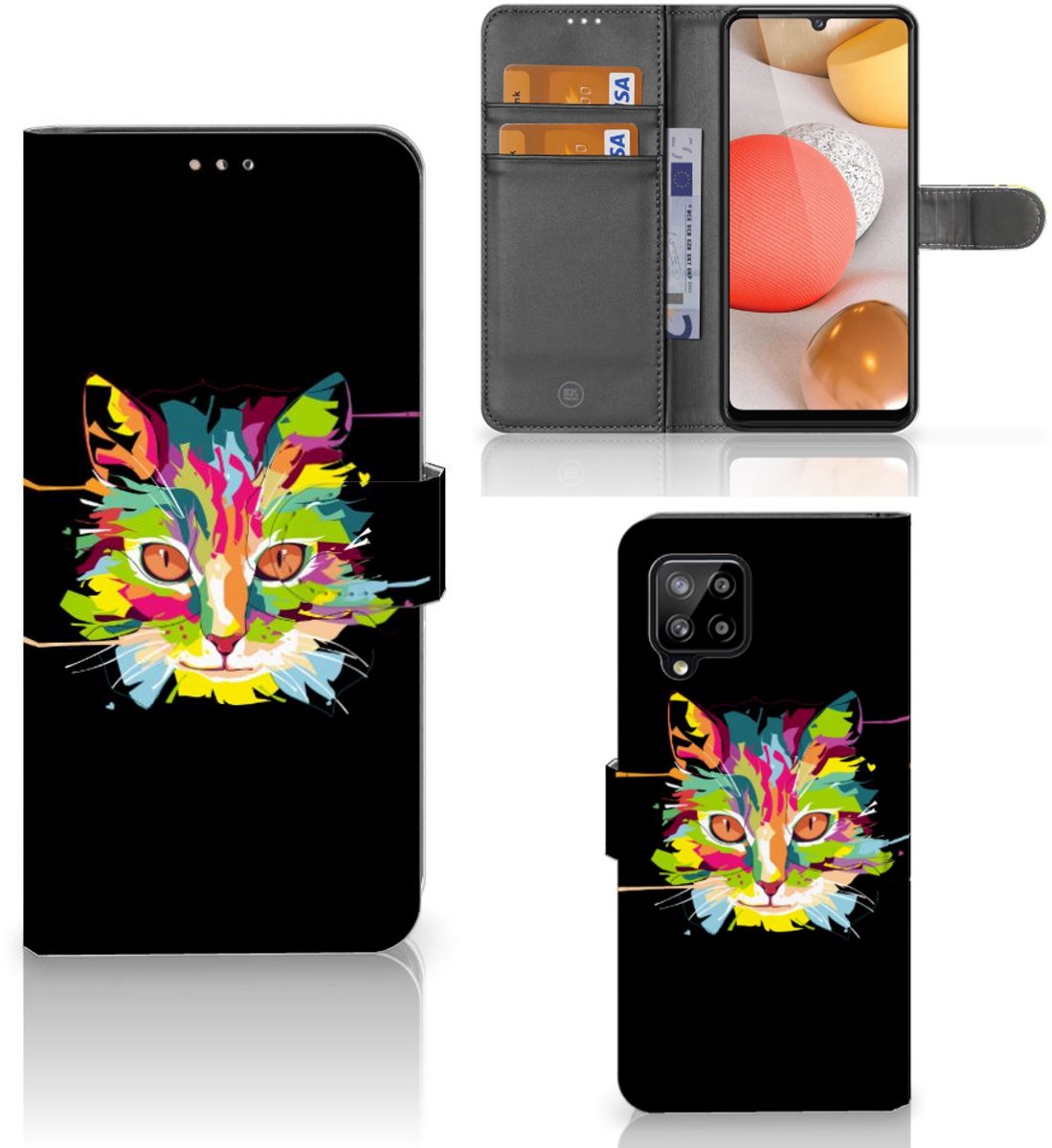 Samsung Galaxy A42 5G Leuk Hoesje Cat Color