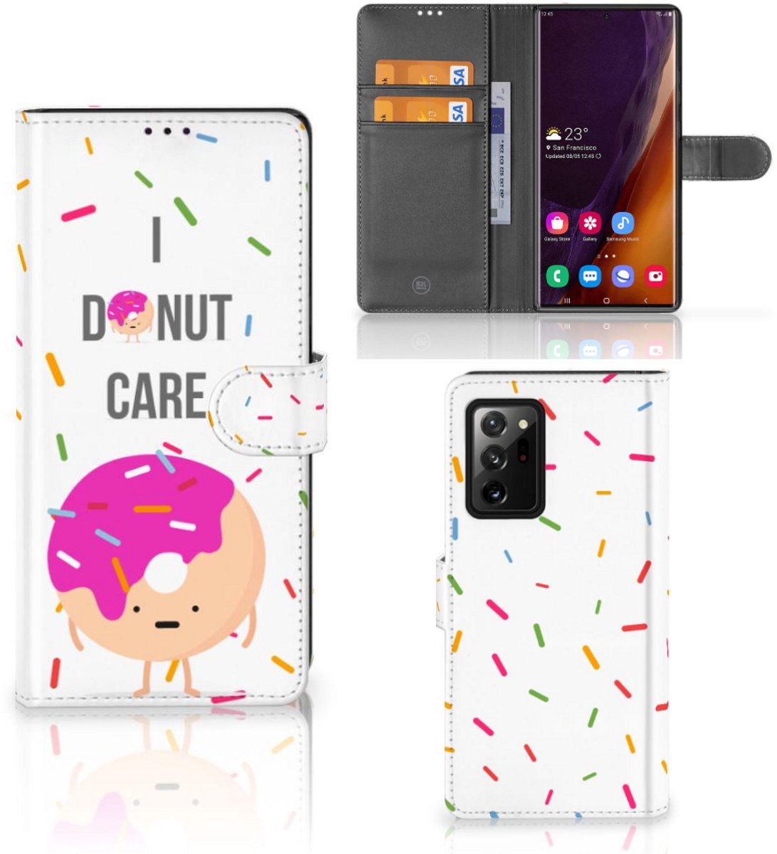 Samsung Galaxy Note20 Ultra Book Cover Donut Roze