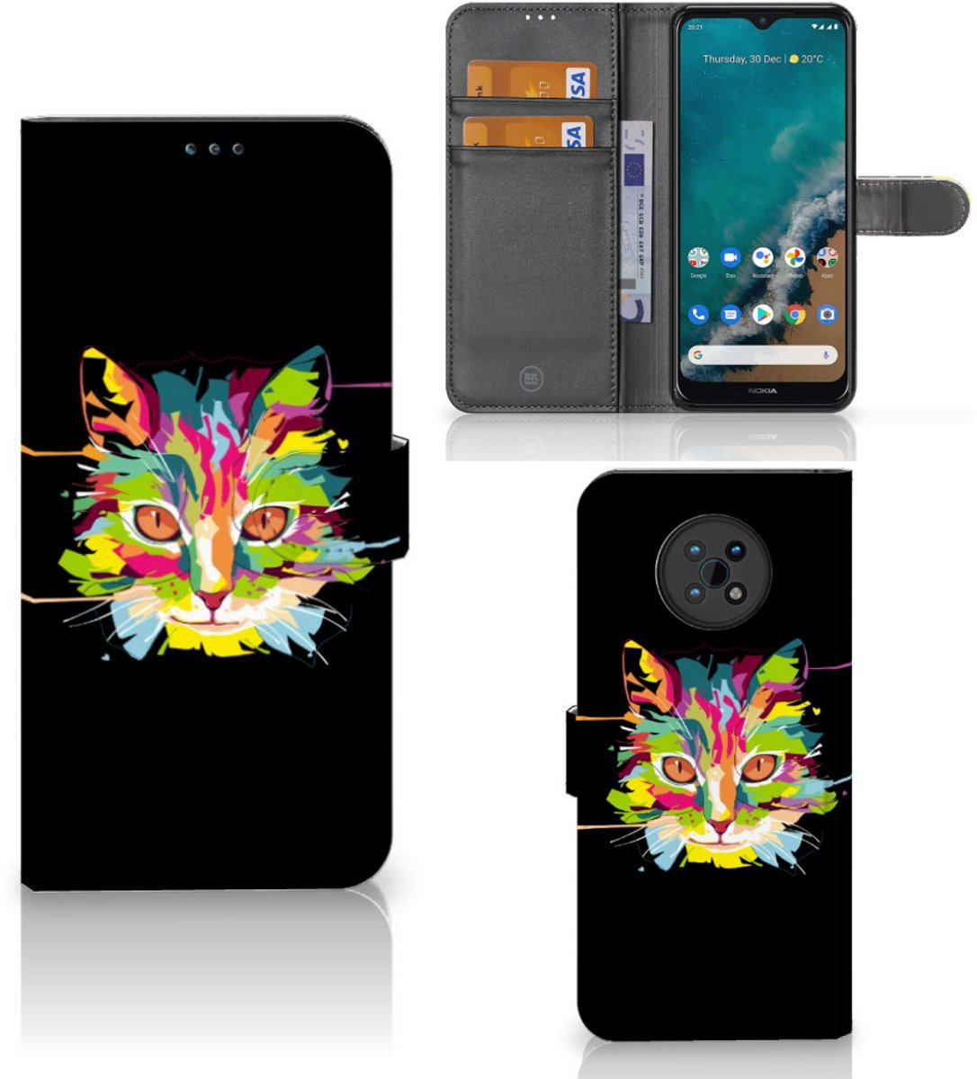 Nokia G50 Leuk Hoesje Cat Color