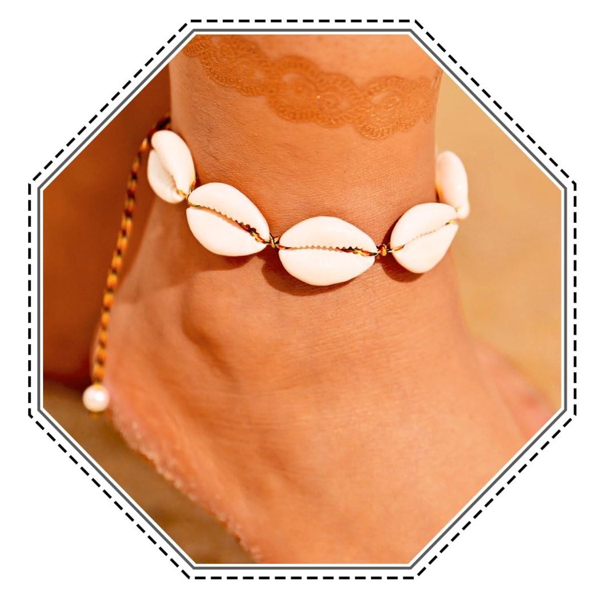 Cosensi - Boho Shell Anklets - Strandarmbanden - Elegant design - 11.5 cm - Voetjes sieraden - Perfect voor stranddagen - Voor vrouwen en meisjes