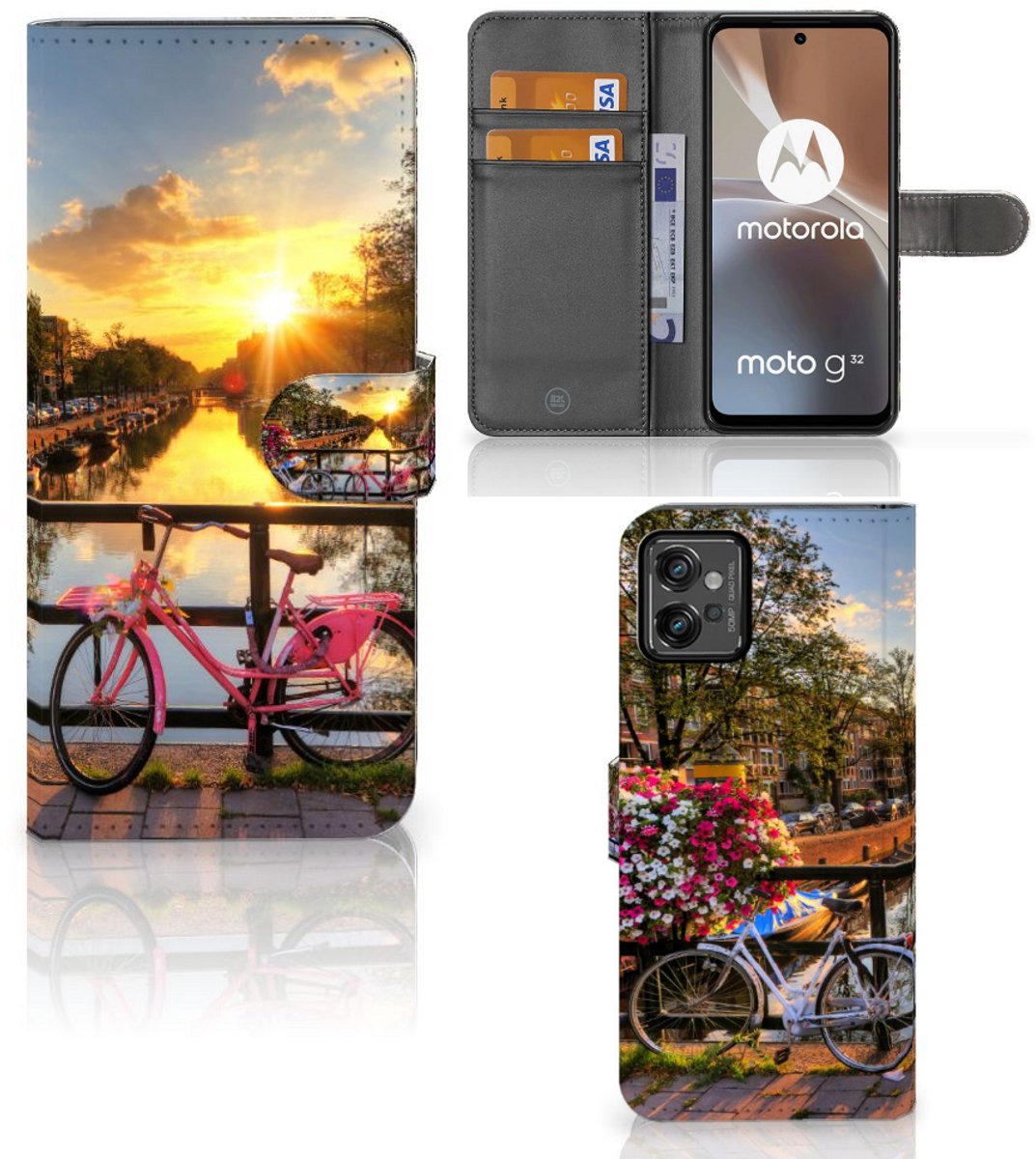 Motorola Moto G32 Flip Cover Amsterdamse Grachten