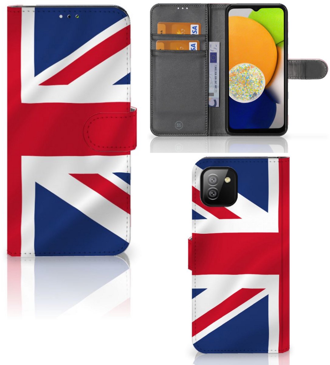 Samsung Galaxy A03 Bookstyle Case Groot-Brittannië