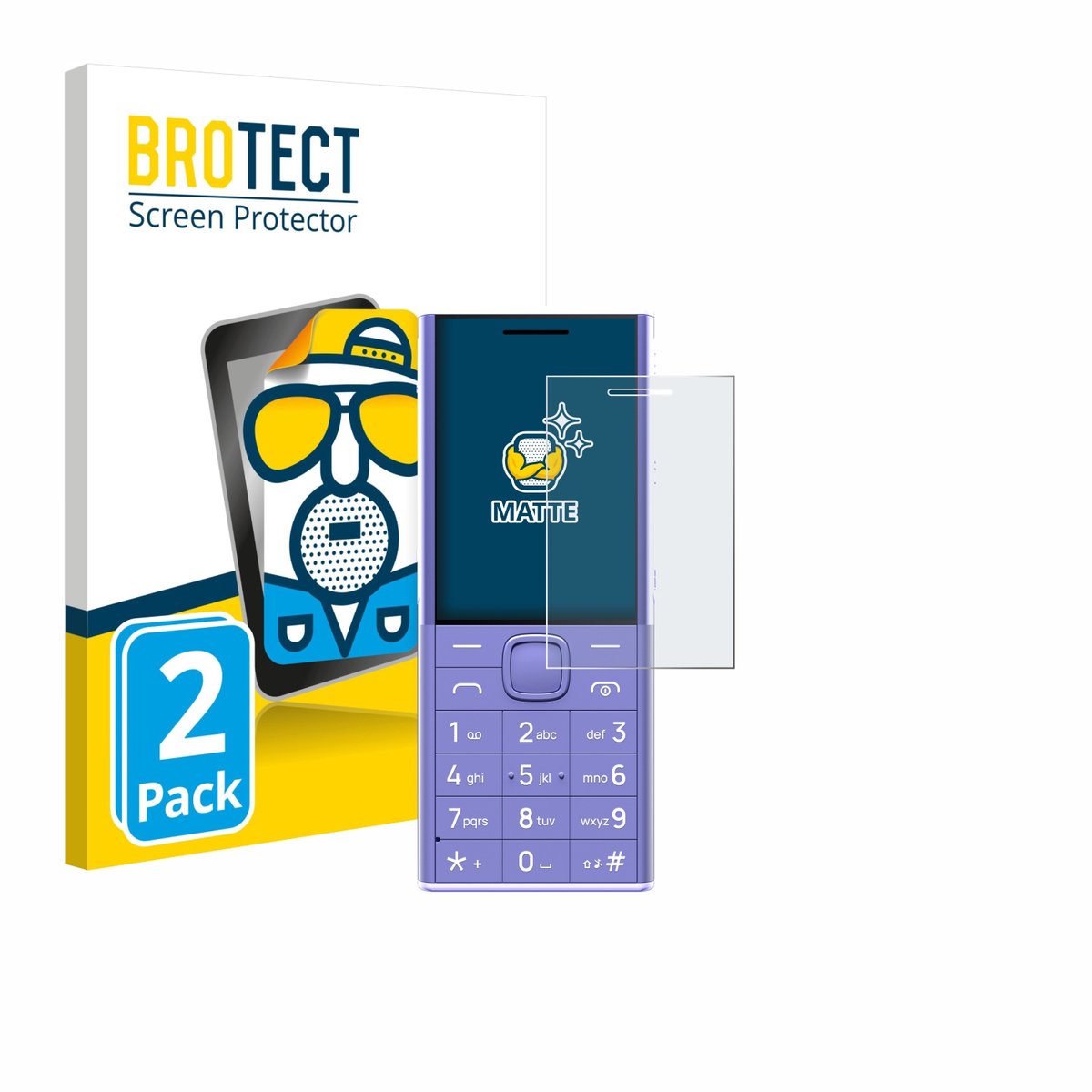 BROTECT - Screenprotector voor Nokia 150 Music - Folie Beschermfolie matte 2 Stuks