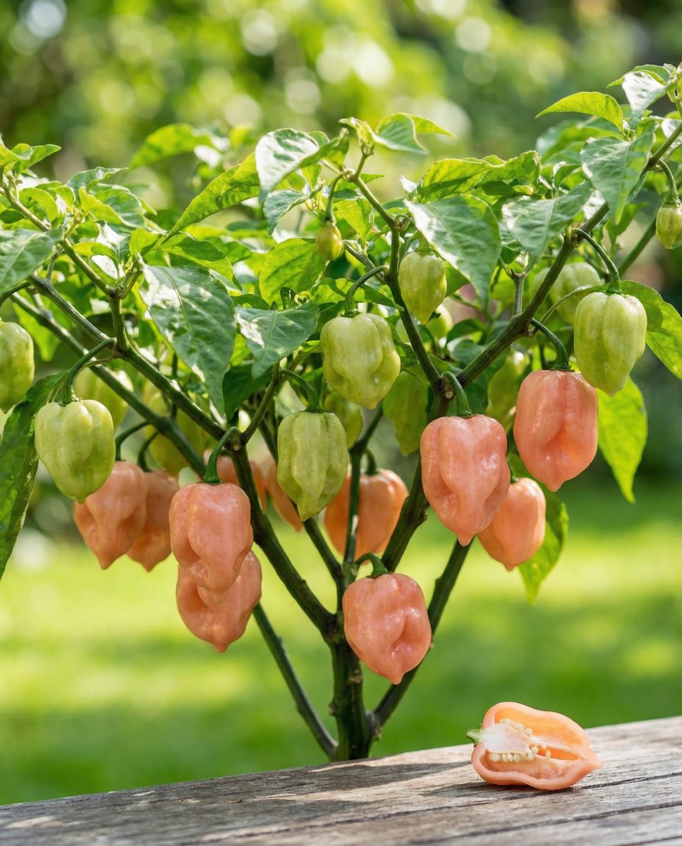 Peper Habanero Pink Zaden Capsicum Chinense Eenjarig