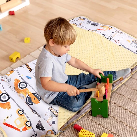 Peuter Slaapmat - Kinderdagverblijf Mat - Comfortabel Slapen - Verwijderbaar Kussen - 140 x 58 cm - Ruimte — afbeelding 3