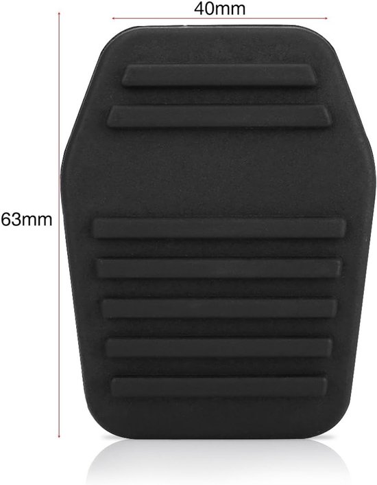 Pedaal Pads Rubber - Koppeling Pedaalhoes - Verbeter Rijervaring - Duurzaam Gehard Rubber - 63 x 47 mm - Zwart — afbeelding 5