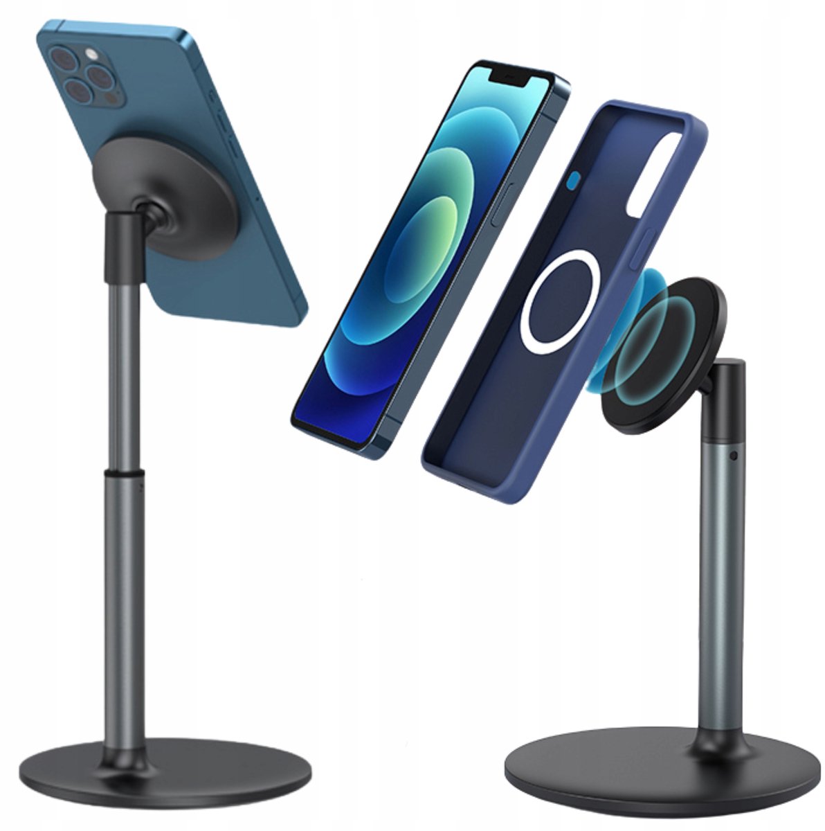 MONA - Magnetische Telefoonhouder - Obrotowa Głowa - Verstelbare Hoogte