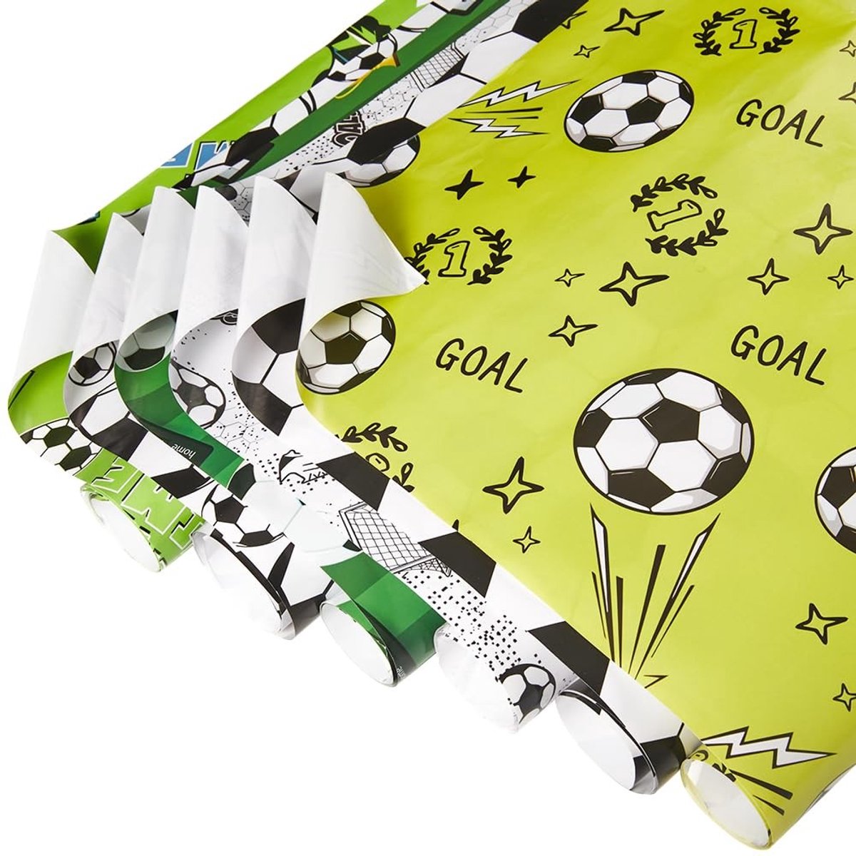 CRASPIRE 12-delige Voetbal Cadeau Inpakpapier - 6 Stijlen Sportthema