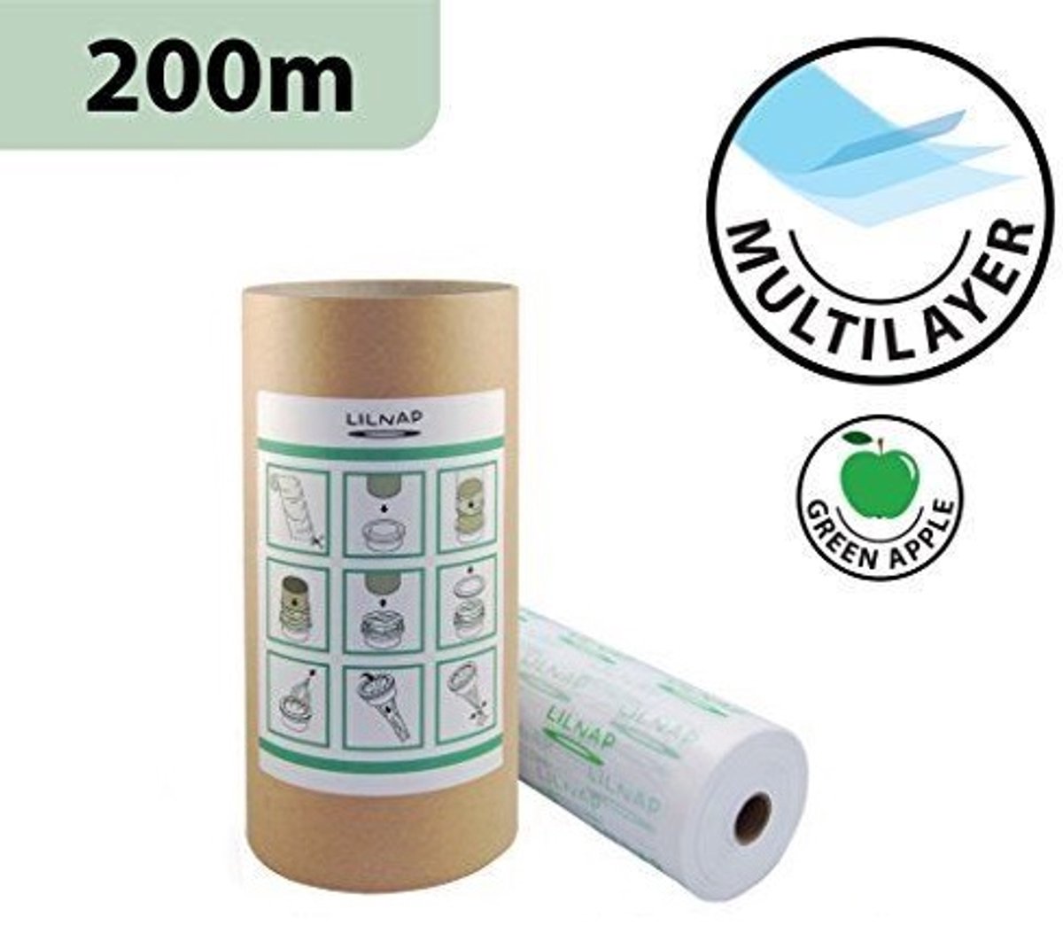 Lilnap Serie - Folie - 200m - Delicate Appelgeur - Compatibel met Tommee Tippee