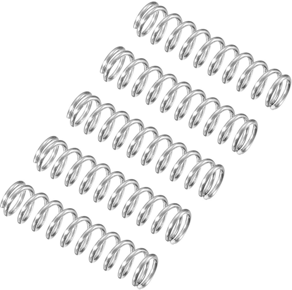 Compressieveren RVS - Drukveren Staal - Apparaten Reparatie - Gelijkmatige Afstand - 6 mm OD 25 mm Lengte - Zilver