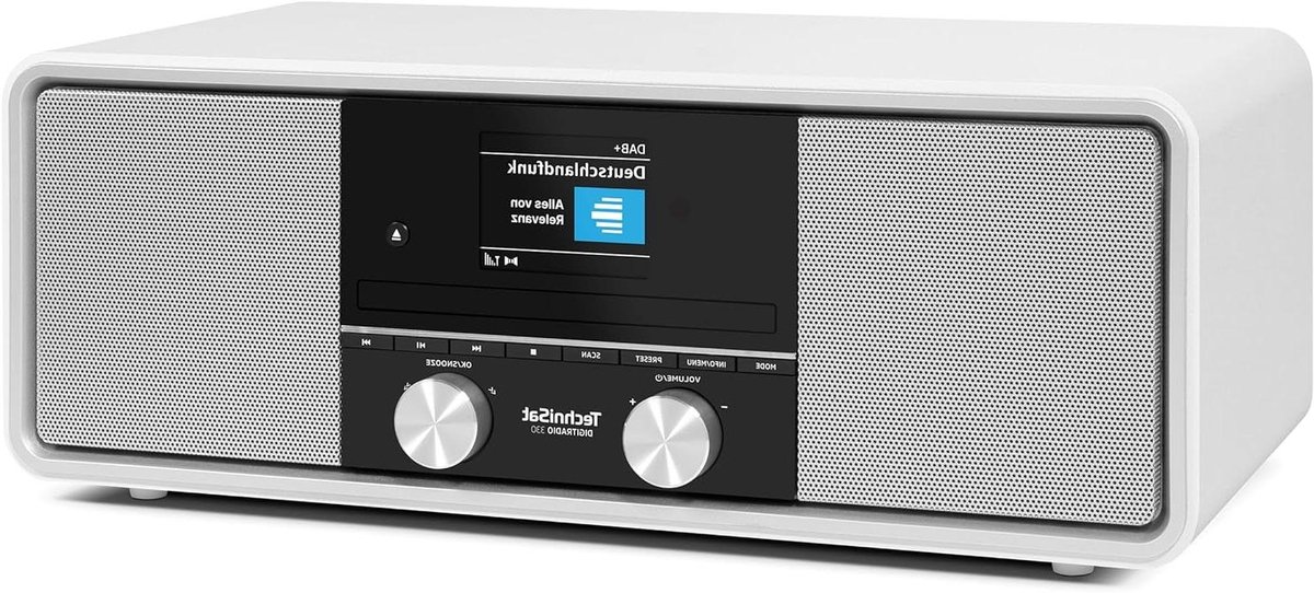 Stereoradio met CD-speler - Keukenradio DAB+ - Muziek Luisteren - Bluetooth 5.3 Streaming - 35.5 x 19.5 cm - Wit