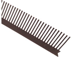 Parotec, 10 stuks beluchtingskam 80 mm x 1 m gootbeluchtingskam (bruin)