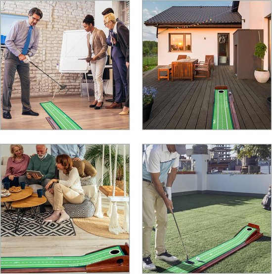 Putting Green - Golf Mat - Golf Oefenen - Automatische Bal Retour - 250 x 250 cm - Groen — afbeelding 4