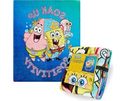 SpongeBob Fleece Deken - Knuffeldeken Kinderen - Warm en Gezellig - Officieel Gelicenseerde Merchandise - 130x150 cm - Veelkleurig