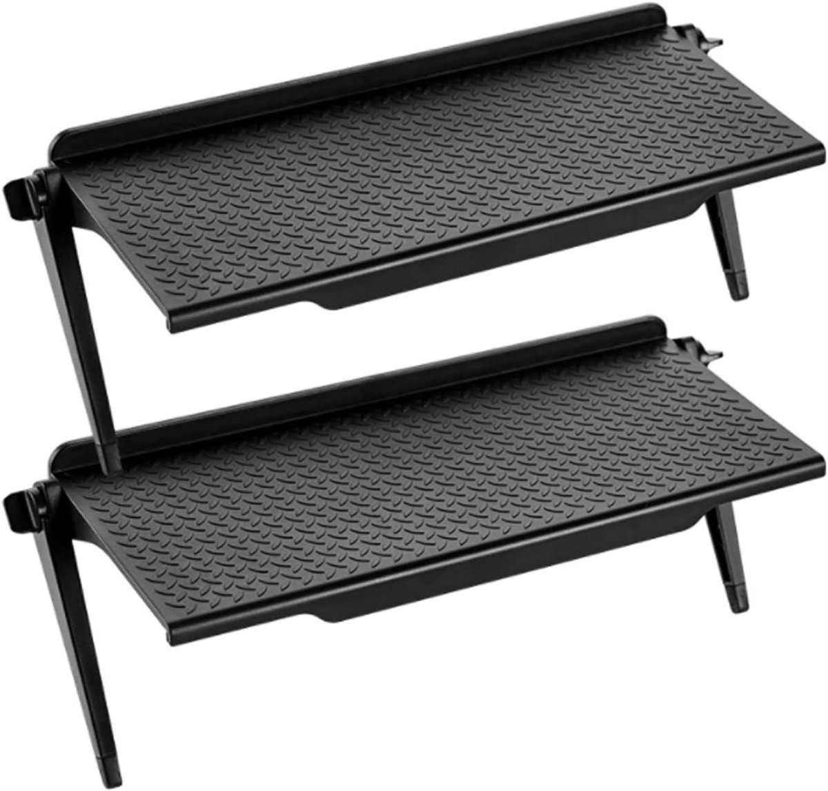 2 Stukken Zwart TV bovenplank, TV Computer Monitor Opbergrek, TV Top Shelf, Gelden voor TV Box, Router, Camera, Afstandsbediening