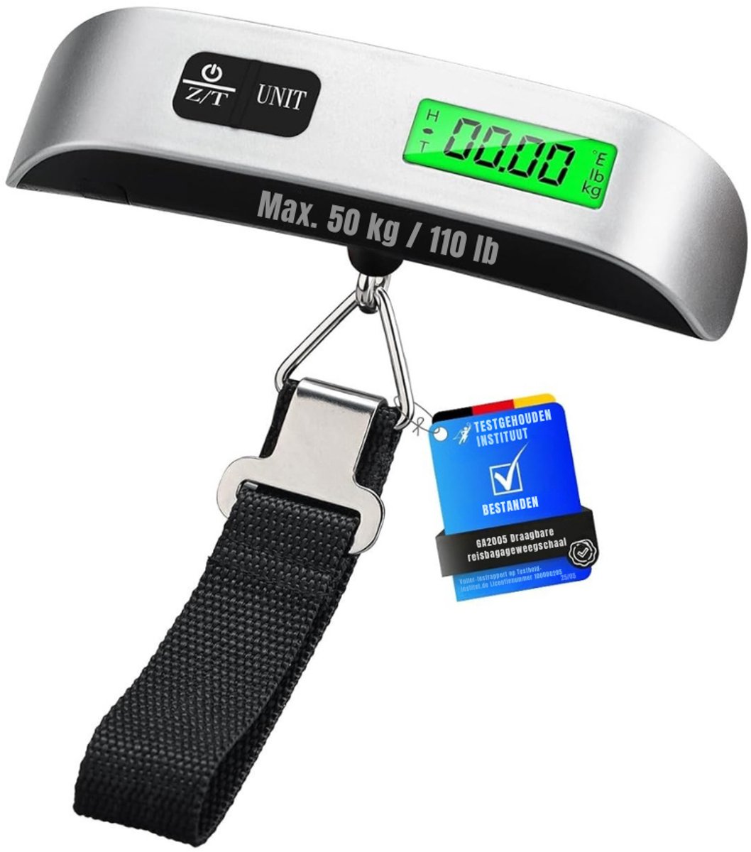 REN® Bagageweegschaal - Weegschaal - Zilver - 16cm x 11cm x 4cm